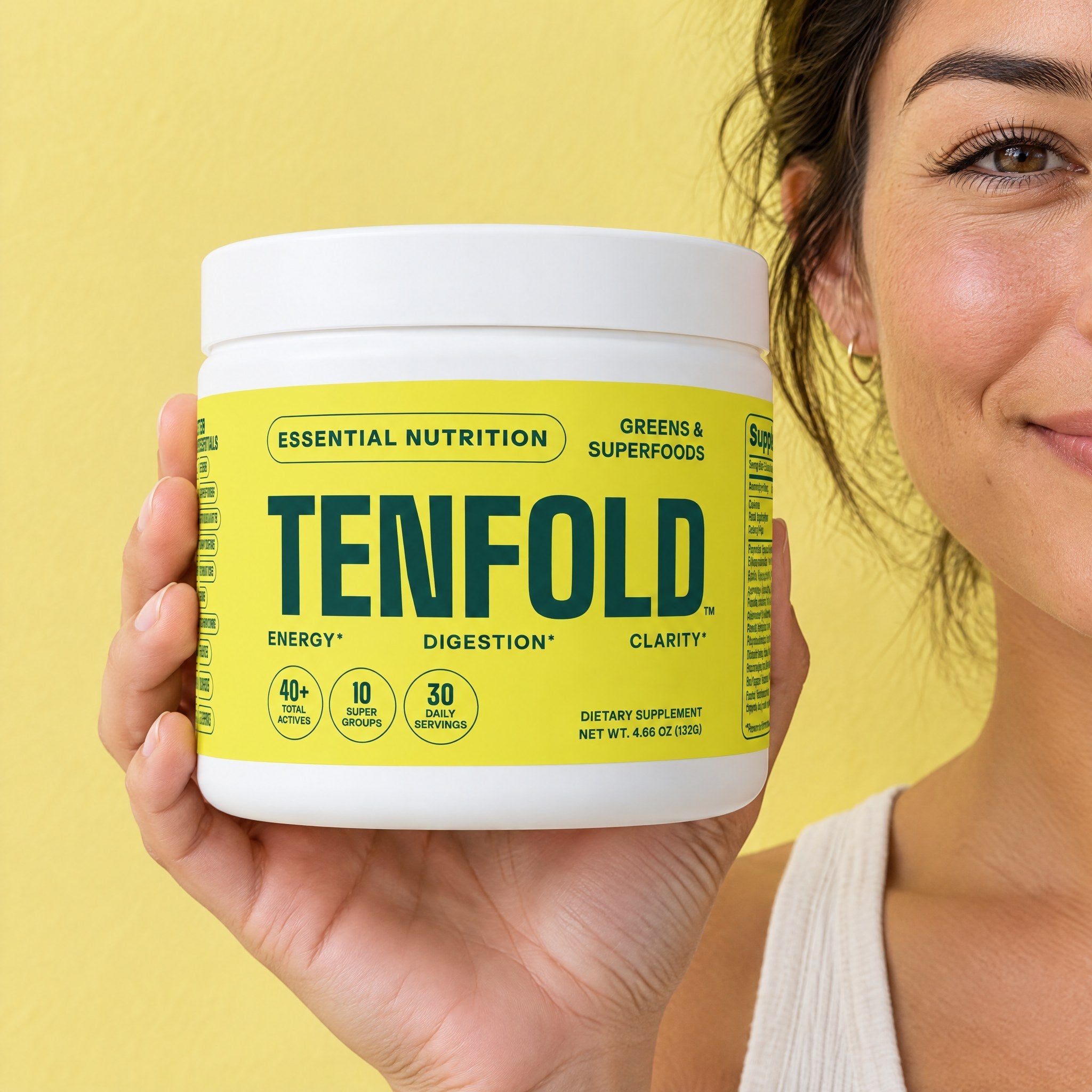 Hand holding Tenfold tub